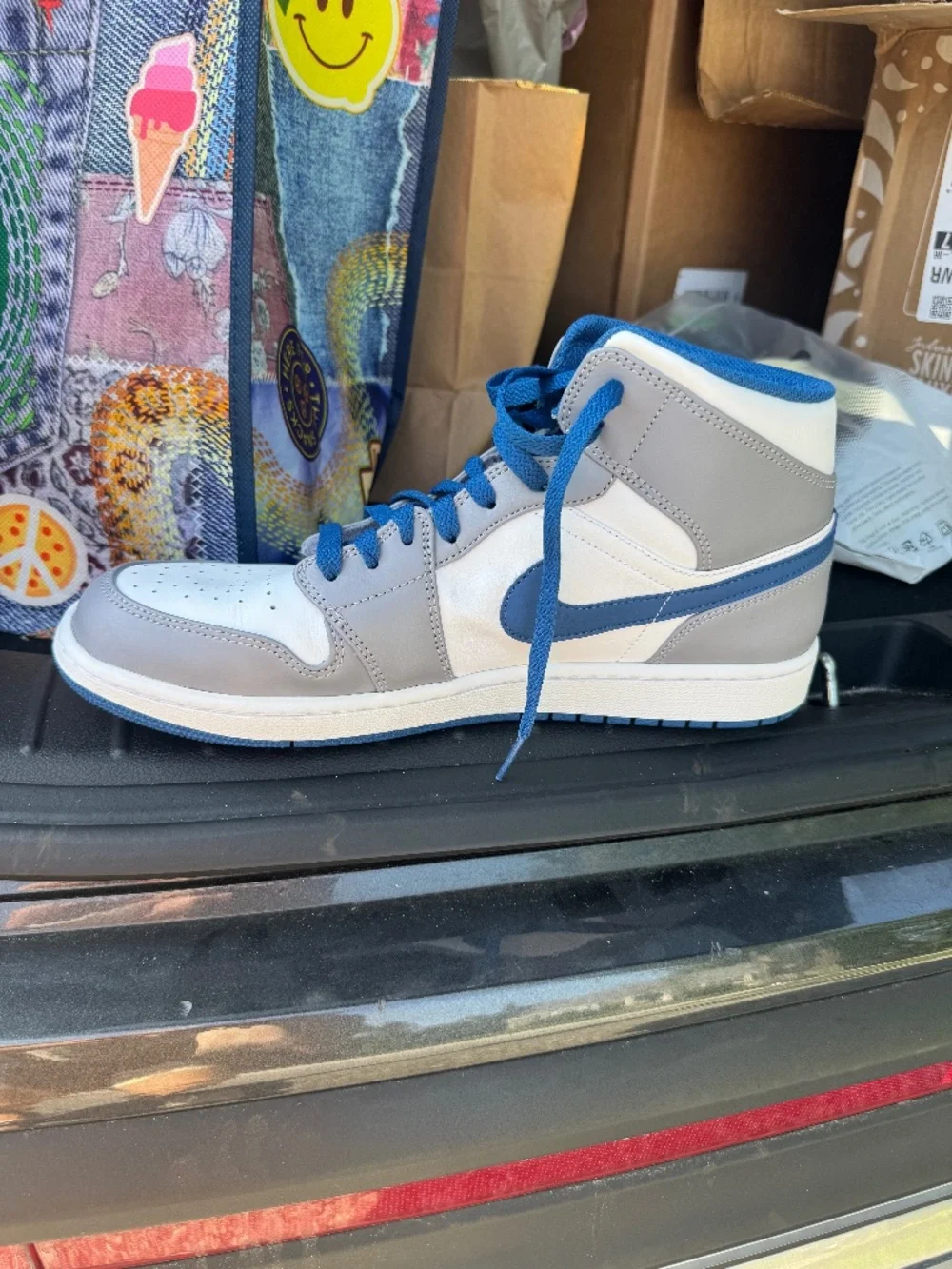 Jordan 1 Mid Cement True Blue